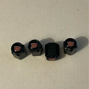 Cadillac Valve Stem Caps in Black set of 4 NWT